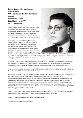 A preview of a PDF biography for van Hemert, Gerard John